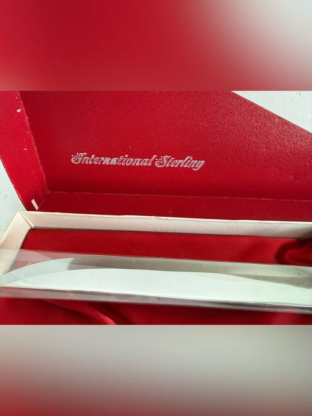 MINT Unused International Sterling JOAN OF ARC Carving Set 2pc In Box